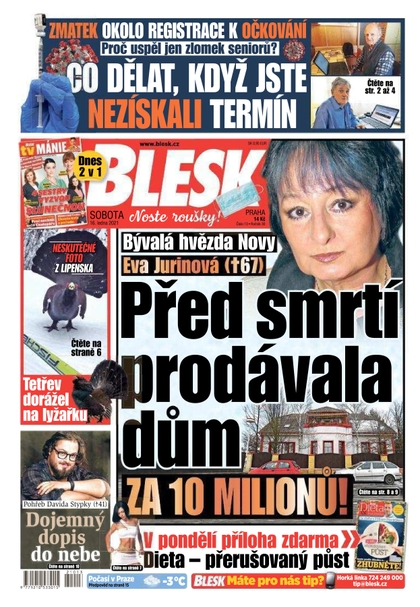 E-magazín Blesk - 16.1.2021 - CZECH NEWS CENTER a. s.