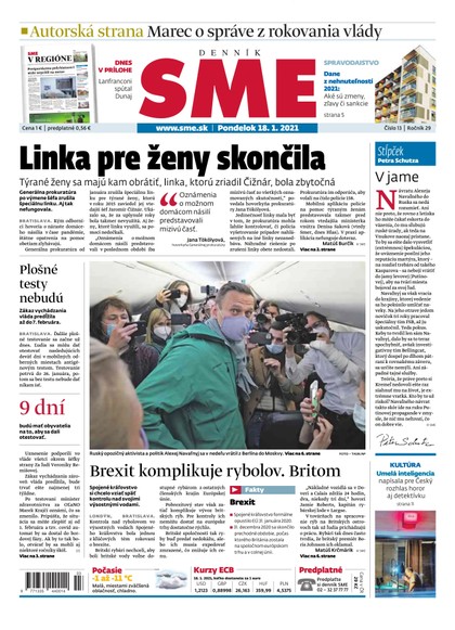 E-magazín SME 18-1-2021 - Petit Press, a.s. 