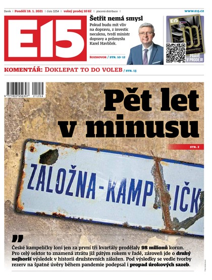 E-magazín E15 - 18.1.2021 - CZECH NEWS CENTER a. s.