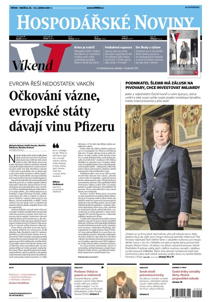 E-magazín HN 015 - 22.1.2021 - Economia, a.s.
