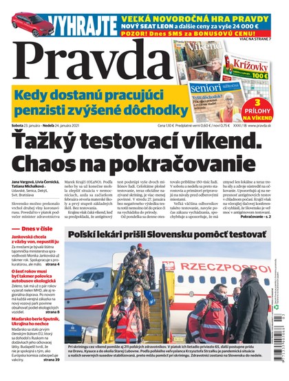 E-magazín Dennik Pravda 23. 1. 2021 - OUR MEDIA SR a. s.