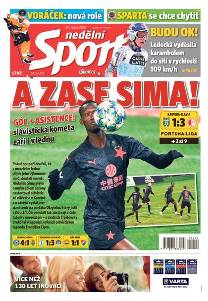 E-magazín Nedělní Sport - 24.1.2021 - CZECH NEWS CENTER a. s.