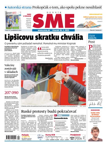 E-magazín SME 26-1-2021 - Petit Press, a.s. 