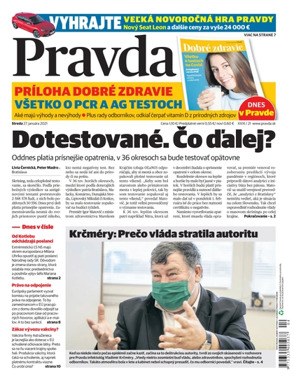 E-magazín Denník Pravda 27. 1. 2021 - OUR MEDIA SR a. s.