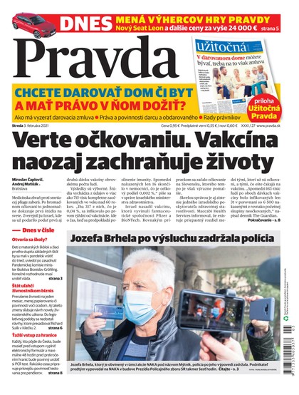 E-magazín Denník Pravda 3. 2. 2021 - OUR MEDIA SR a. s.