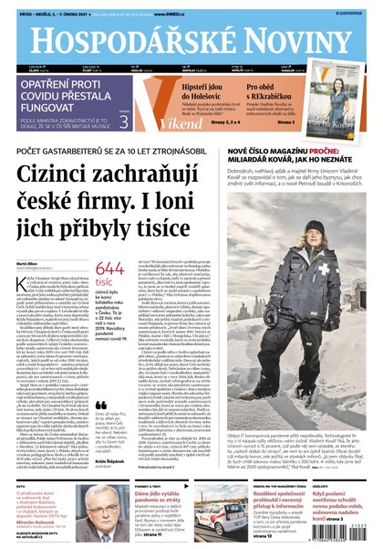 E-magazín HN 025 - 5.2.2021 - Economia, a.s.