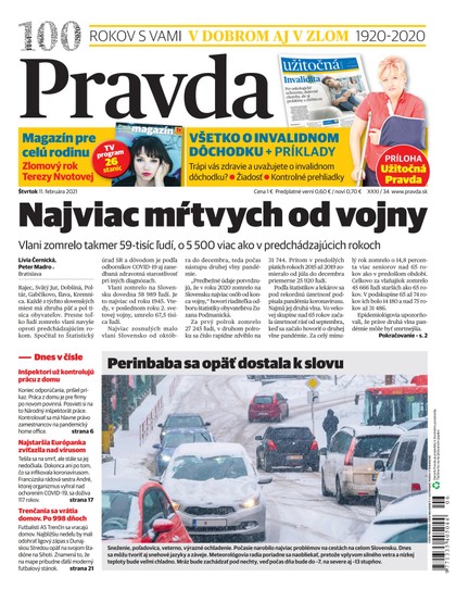 E-magazín Denník Pravda 11. 2. 2021 - OUR MEDIA SR a. s.