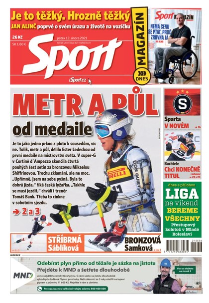 E-magazín Sport - 12.2.2021 - CZECH NEWS CENTER a. s.