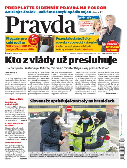 E-magazín Denník Pravda 18. 2. 2021 - OUR MEDIA SR a. s.