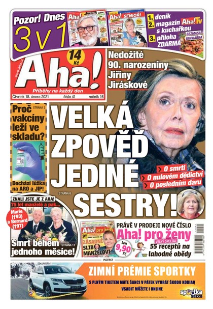 E-magazín AHA! - 18.2.2021 - CZECH NEWS CENTER a. s.