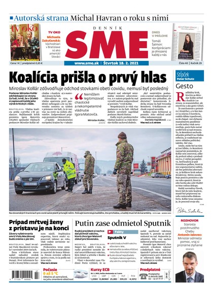 E-magazín SME 18-2-2021 - Petit Press, a.s. 