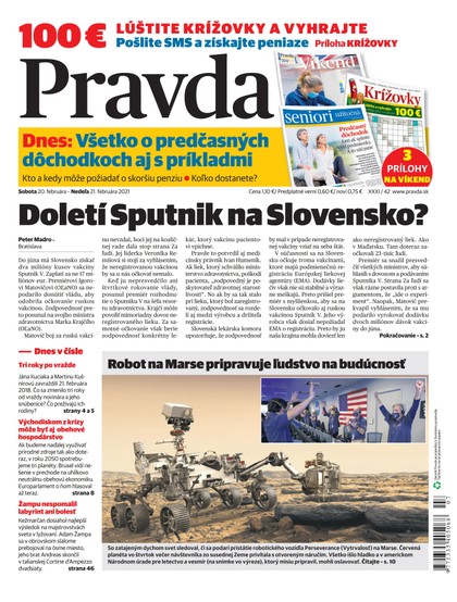 E-magazín Denník Pravda 20. 2. 2021 - OUR MEDIA SR a. s.