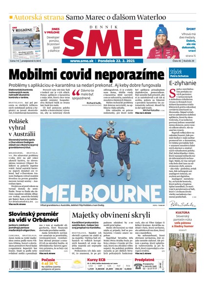 E-magazín SME 22-2-2021 - Petit Press, a.s. 