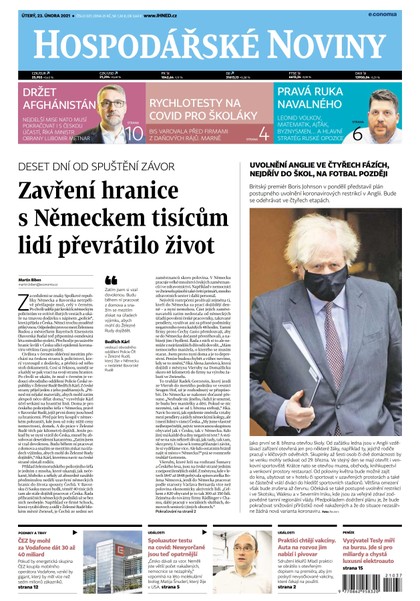 E-magazín HN 037 - 23.2.2021 - Economia, a.s.