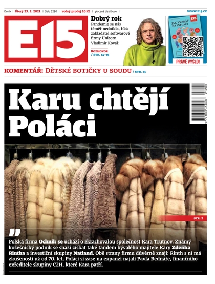 E-magazín E15 - 23.2.2021 - CZECH NEWS CENTER a. s.