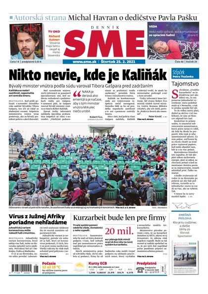 E-magazín SME 25-2-2021 - Petit Press, a.s. 