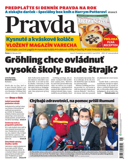 E-magazín Denník Pravda 26. 2. 2021 - OUR MEDIA SR a. s.