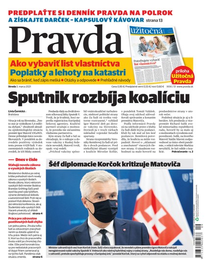 E-magazín Denník Pravda 3. 3. 2021 - OUR MEDIA SR a. s.