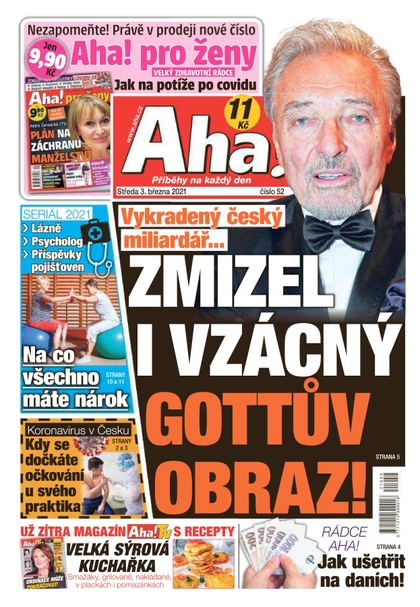 E-magazín AHA! - 3.3.2021 - CZECH NEWS CENTER a. s.