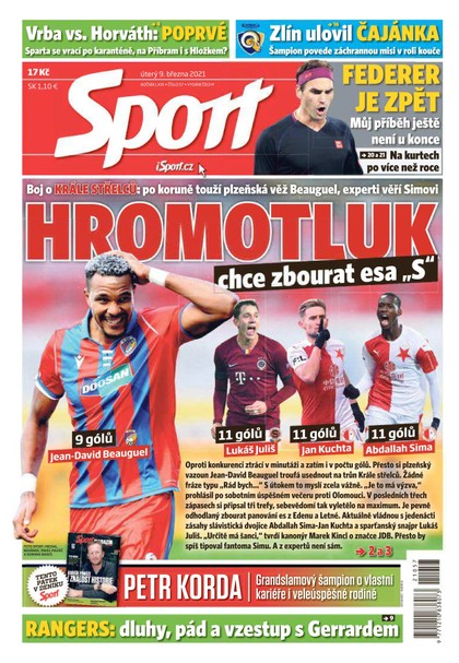 E-magazín Sport - 9.3.2021 - CZECH NEWS CENTER a. s.