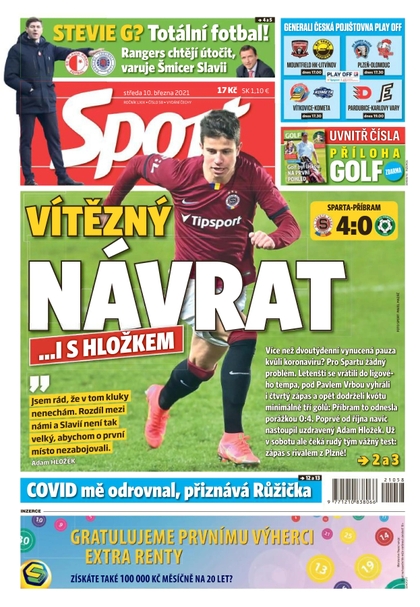 E-magazín Sport - 10.3.2021 - CZECH NEWS CENTER a. s.