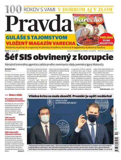 E-magazín Denník Pravda 12. 3. 2021 - OUR MEDIA SR a. s.