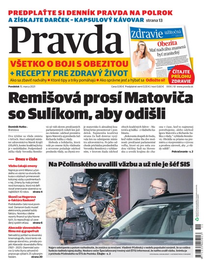 E-magazín Denník Pravda 15. 3. 2021 - OUR MEDIA SR a. s.