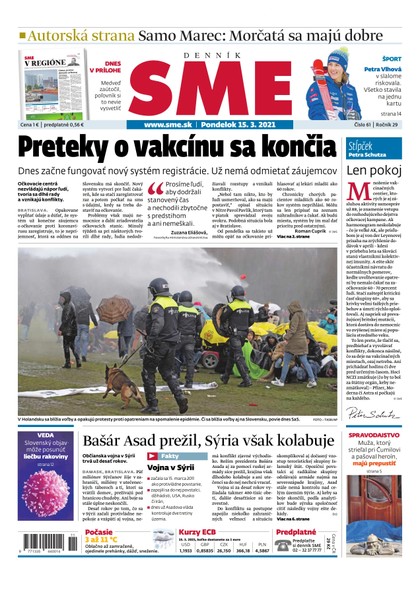 E-magazín SME 15-3-2021 - Petit Press, a.s. 