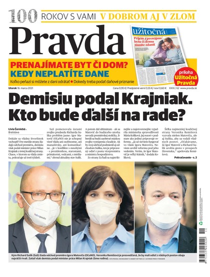 E-magazín Denník Pravda 16. 3. 2021 - OUR MEDIA SR a. s.