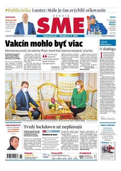E-magazín SME 17-3-2021 - Petit Press, a.s. 