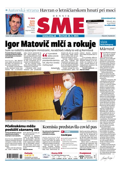 E-magazín SME 18-3-2021 - Petit Press, a.s. 