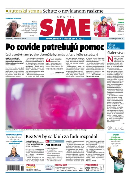 E-magazín SME 19-3-2021 - Petit Press, a.s. 