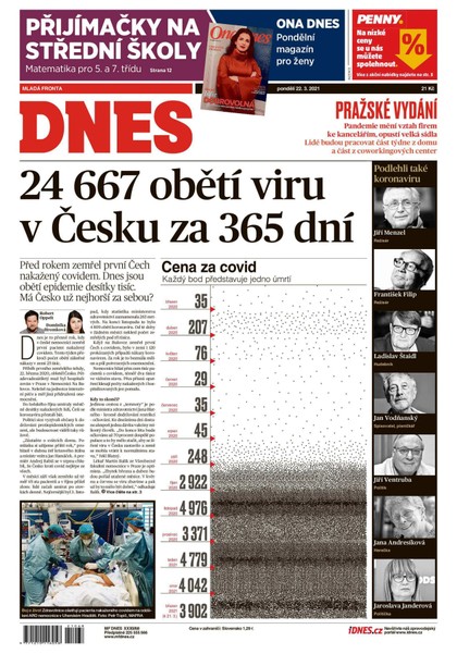 E-magazín MF DNES - 22.3.2021 - MAFRA, a.s.