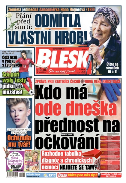 E-magazín Blesk - 24.3.2021 - CZECH NEWS CENTER a. s.