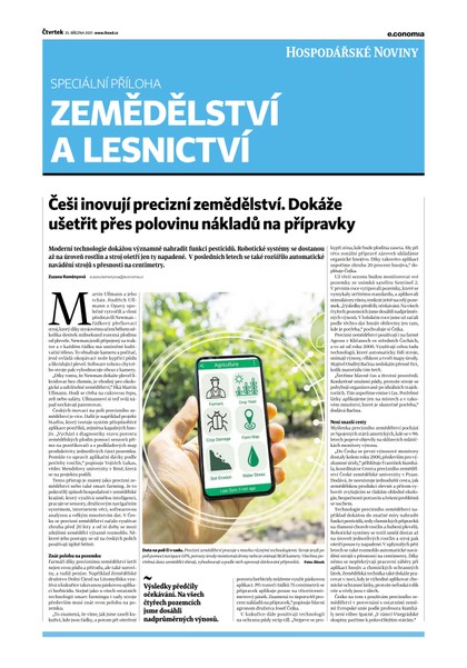 E-magazín HN 059 - 25.3.2021 příloha Zemědělství a lesnictví - Economia, a.s.
