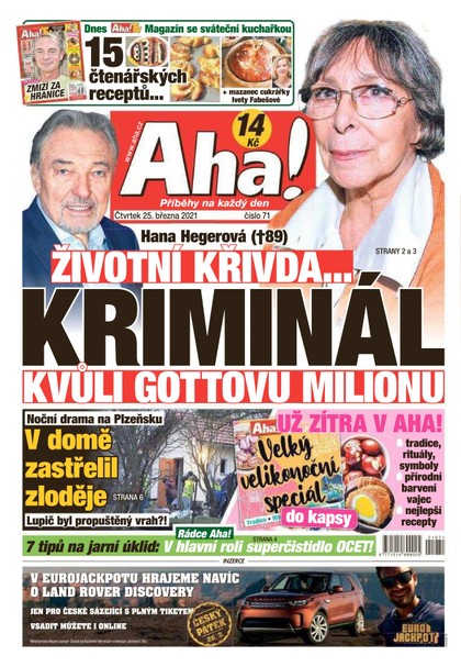 E-magazín AHA! - 25.3.2021 - CZECH NEWS CENTER a. s.