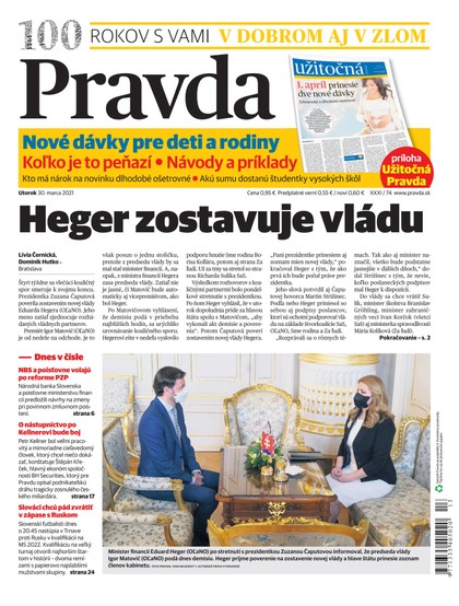 E-magazín Denník Pravda 30. 3. 2021 - OUR MEDIA SR a. s.
