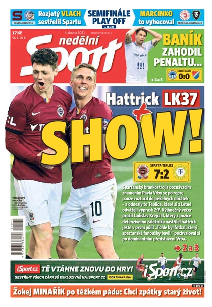 E-magazín Nedělní Sport - 4.4.2021 - CZECH NEWS CENTER a. s.