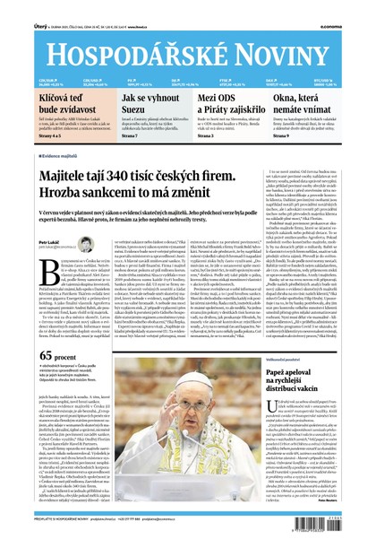 E-magazín HN 065 - 6.4.2021 - Economia, a.s.