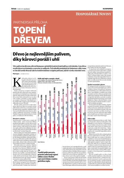 E-magazín HN 066 - 07.04.2021 Topení dřevem - Economia, a.s.