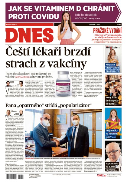 E-magazín MF DNES - 8.4.2021 - MAFRA, a.s.