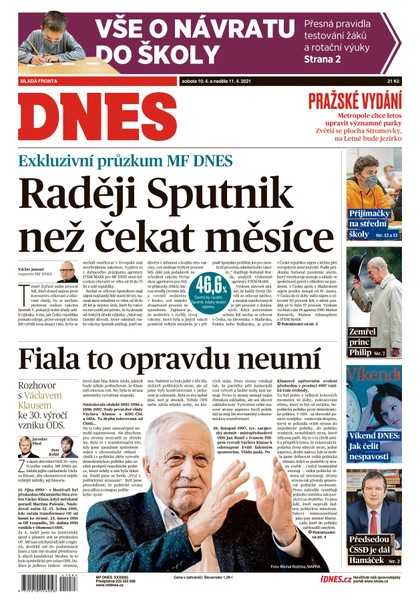 E-magazín MF DNES - 10.4.2021 - MAFRA, a.s.