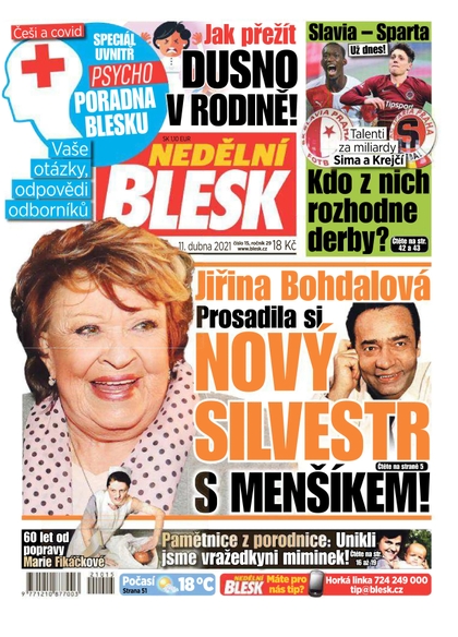 E-magazín Nedělní Blesk - 11.4.2021 - CZECH NEWS CENTER a. s.