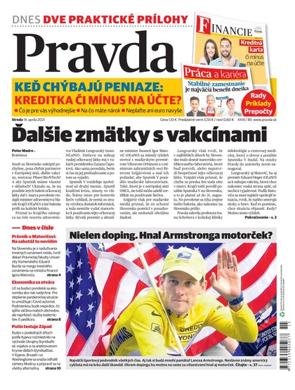 E-magazín Denník Pravda 14. 4. 2021 - OUR MEDIA SR a. s.