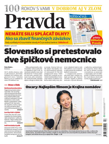 E-magazín Dennik Pravda 27. 4. 2021 - OUR MEDIA SR a. s.
