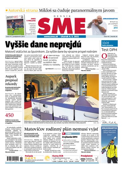 E-magazín SME 4-5-2021 - Petit Press, a.s. 
