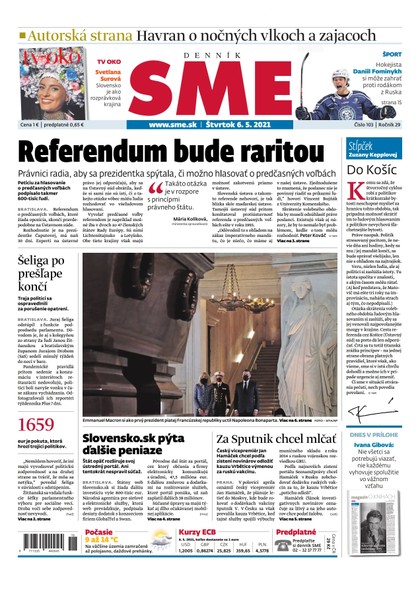 E-magazín SME 6-5-2021 - Petit Press, a.s. 