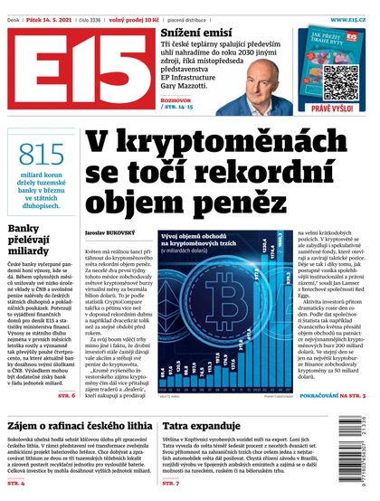 E-magazín E15 - 14.5.2021 - CZECH NEWS CENTER a. s.