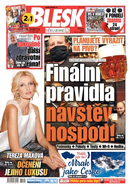 E-magazín Blesk - 15.5.2021 - CZECH NEWS CENTER a. s.