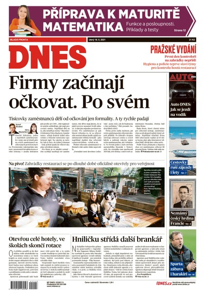 E-magazín MF DNES - 18.5.2021 - MAFRA, a.s.